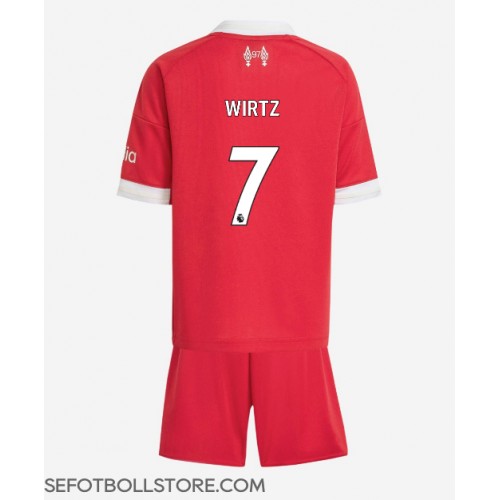 Liverpool Florian Wirtz #7 Replika babykläder Hemmaställ Barn 2025-26 Kortärmad (+ korta byxor)